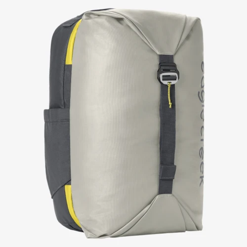 Eagle Creek Tour Travel Pack 40L Storm Grey — widok boczny z paskiem kompresyjnym