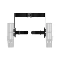 LEFEET P1 — schemat mocowania w Leg Mount Kit; regulowany pas i podwójne obejmy, miejsce na dwa skutery na nogach