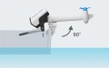 Silnik zaburtowy elektryczny Spirit 2 - grafika przedstawiająca uniesienie o 90 stopni