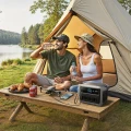 Zasilanie na kemping Anker Solix C1000 gen-2-mobilna stacja zasilania - para siedząca przed namiotem