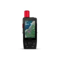 GPSMAP H1i Plus inReach Garmin – widok z przodu, mapa topograficzna z poziomicami i aktywna trasa