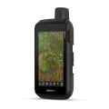 Garmin Montana 710i – widok pod kątem, mapa topograficzna i przycisk SOS
