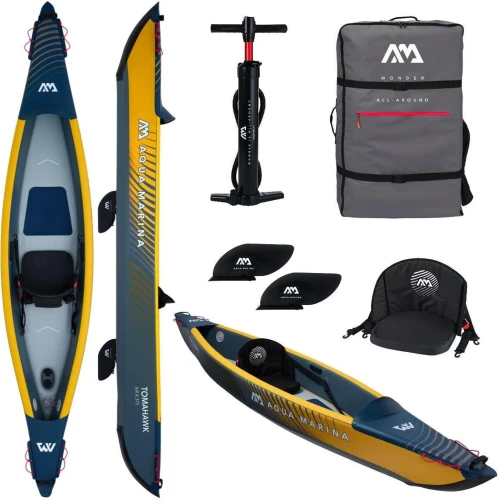 Kajak 1-osobowy Tomahawk Aqua Marina-cały zestaw.webp