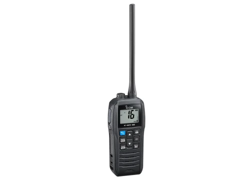 ICOM IC-M25 Euro EVO Black – ręczny radiotelefon VHF morski, pływający, widok pod kątem
