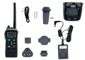 Zestaw akcesoriów Icom IC-M73Euro – radiotelefon VHF, stacja ładująca, zasilacz, smycz, klips, adaptery