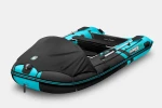 Ponton Gladiator Active C370 AL czarno - turkusowy + markiza i torby