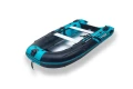 ponton Gladiator Active C370 AL czarno-turkusowy widok z góry po skosie