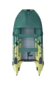 Ponton Gladiator Active C370 AL zielono-żółty widok z góry z markizą i torbami na siedziska