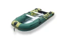 Gladiator Active C370 AL zielono-żółty z aluminiową podłogą i dwiema ławkami - zdjęcie z przodu z ukosa