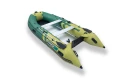 Ponton Gladiator C370 AL zielono-żółty z aluminiową podłogą i stałą pawężą