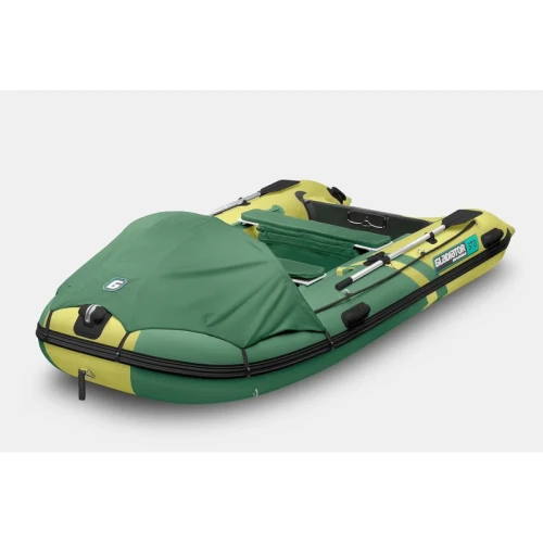 Ponton Gladiator Active C370 AL zielono-żółty z aluminiową podłogą, markizą i torbami - produktowe