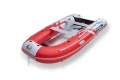 Gladiator Active C370 AL czerwono-biały widok od dziobu z aluminiową podłogą