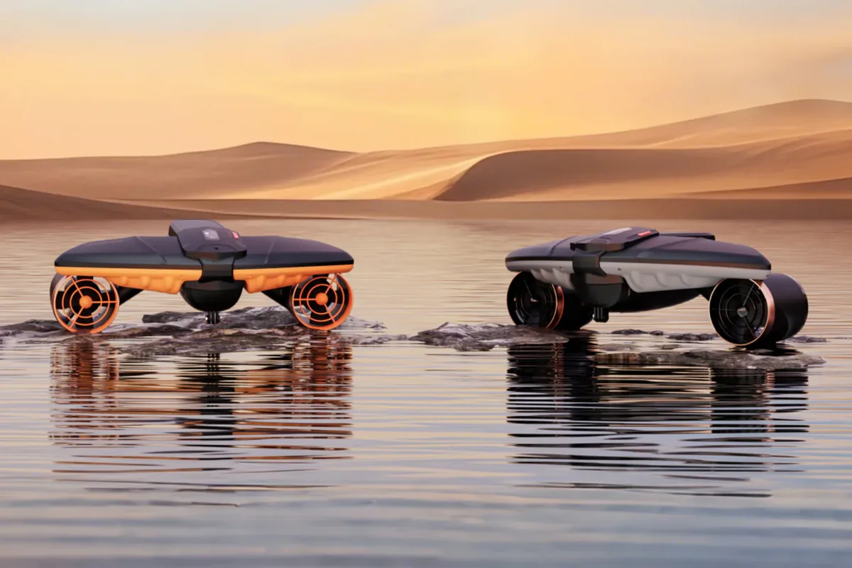 Sublue Navbow+ skutery nurkowe - wizualizacja dwóch wariantów kolorystycznych