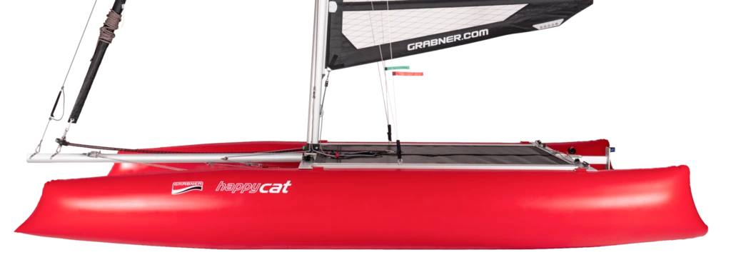 Grabner Happy Cat STAR MINI – profil pływaków wave-piercing oraz rama katamaranu bez żagli