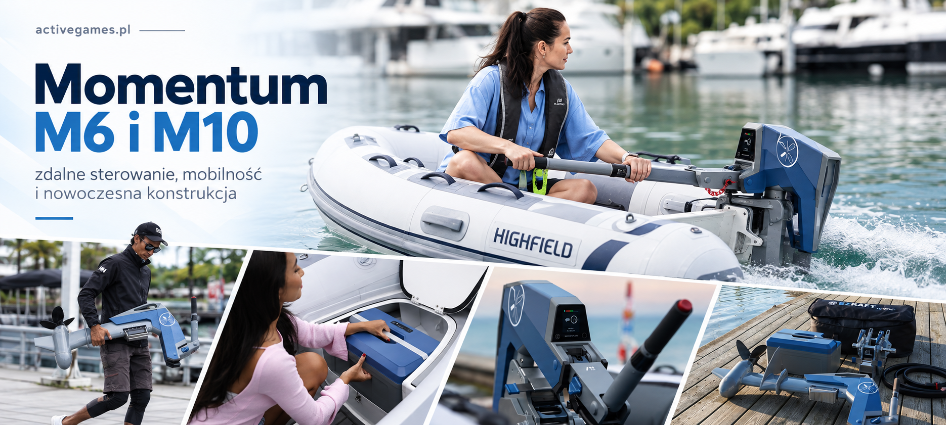 Momentum Electric Marine – jak działa system U2, M6 i M10? Silniki 72 V, baterie, zewnętrzne zasilanie i zdalne sterowanie